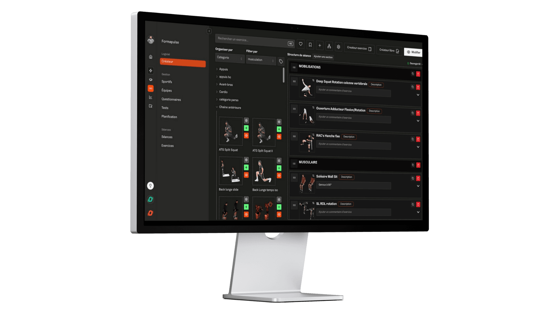 Interface complète FormaPulse