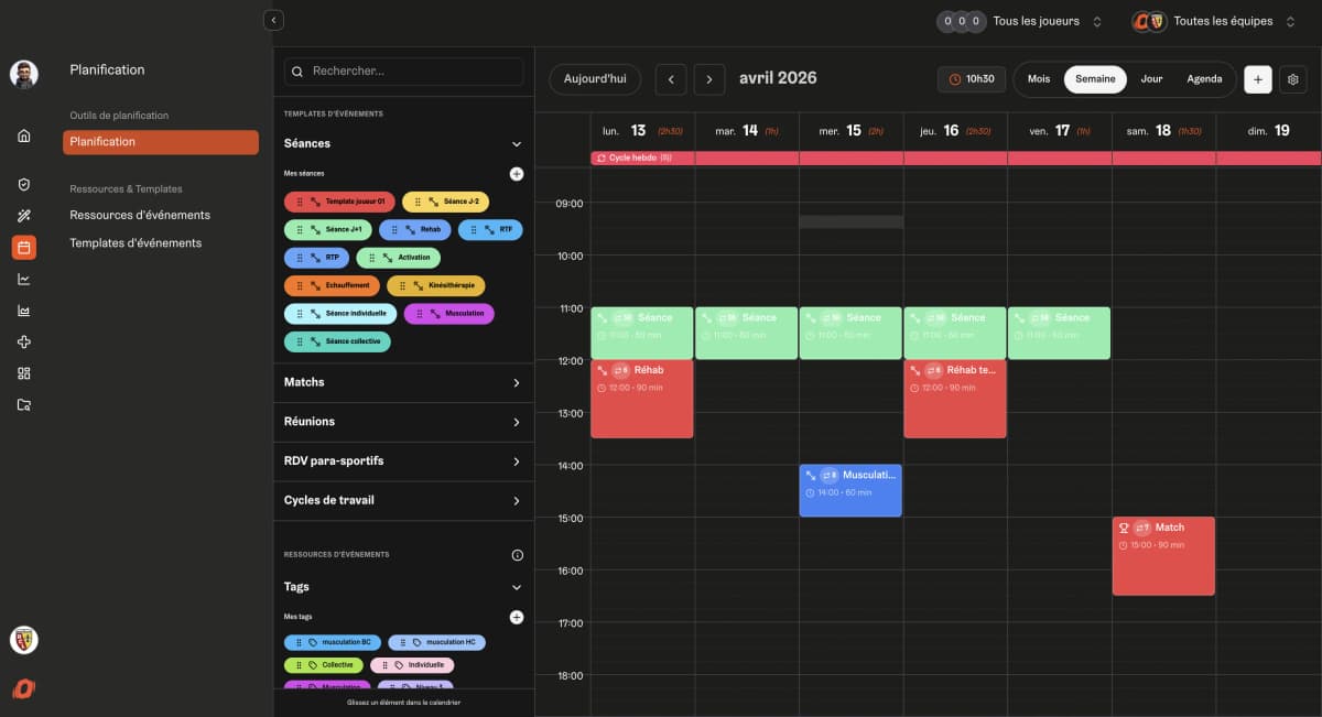Coordonnez avec le staff technique en respectant le secret médical
