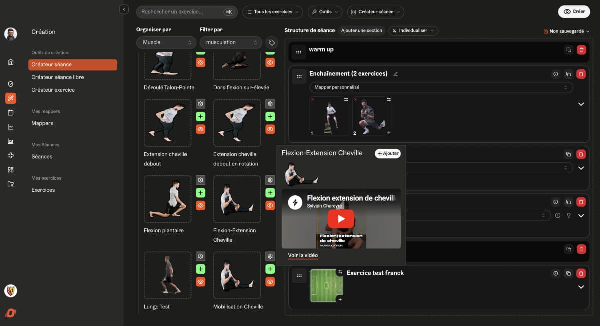 Créez vos séances 9x plus rapidement